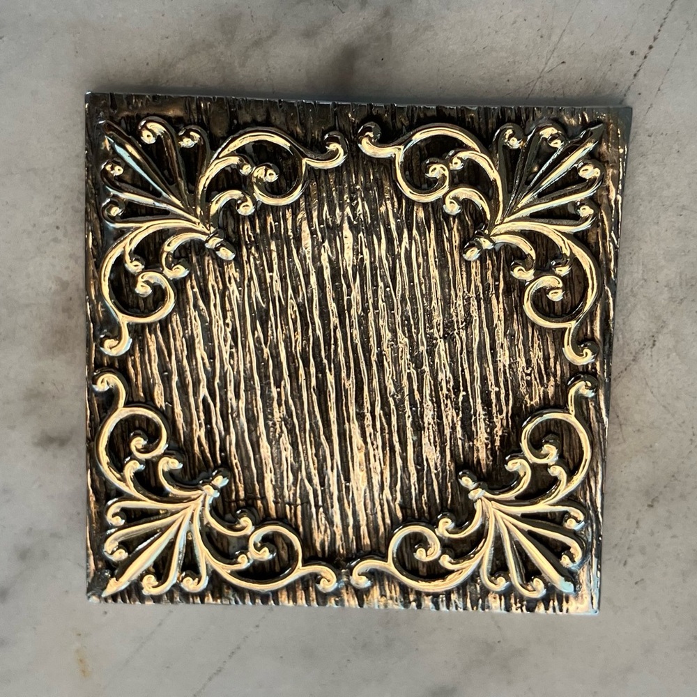 Vintage Square .925 Silver & 18K Gold Pendant/Brooch/Pin — HANDMADE IN GREECE
